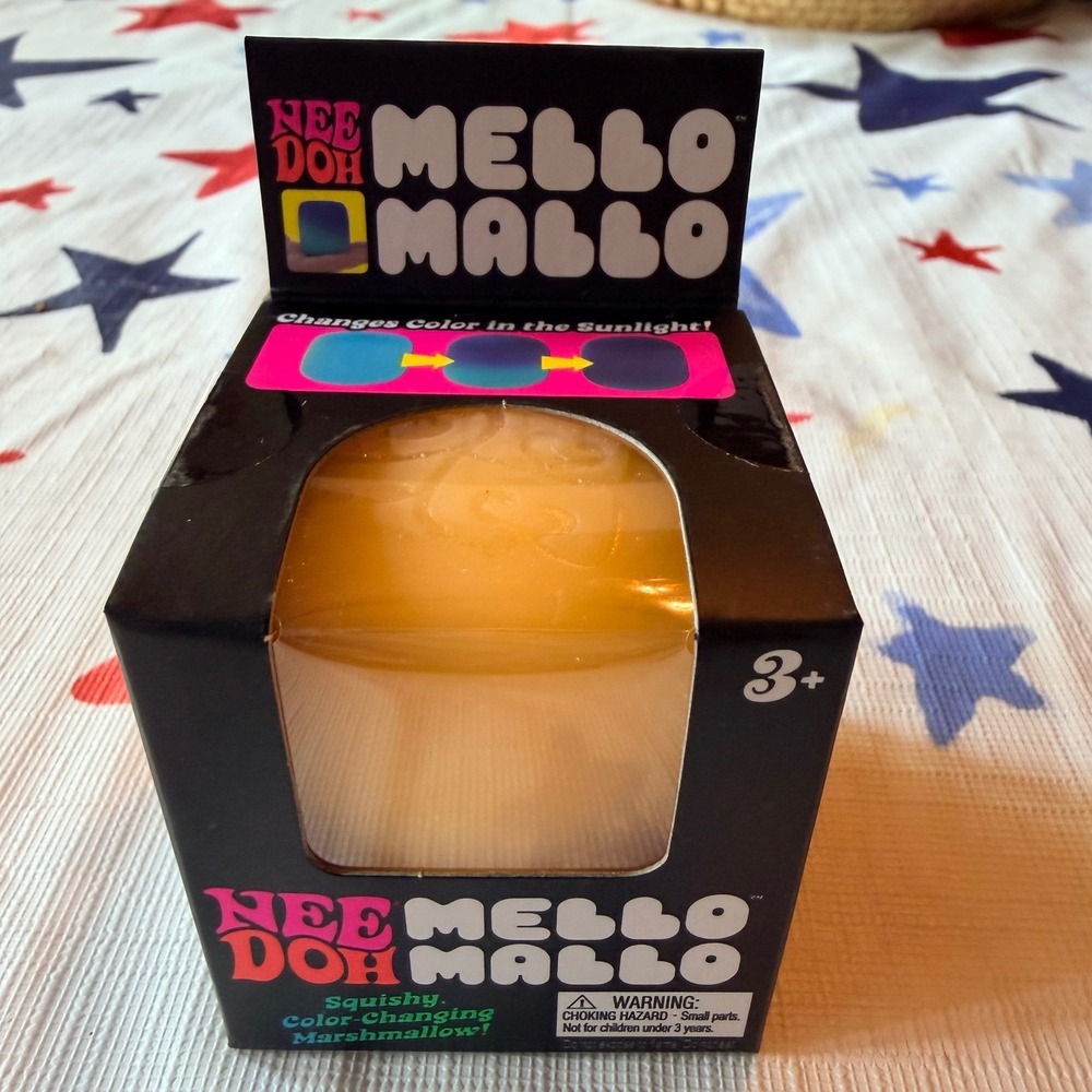 Schylling NeeDoh Mello Mallo Squishy Color-Changing Fidget Toy Orange - Picture 2 of 6